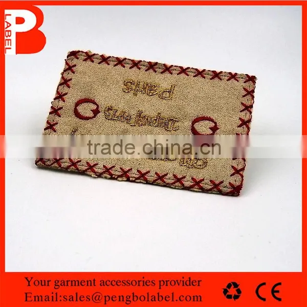 Custom Embroidery Fabric Tags Loop Folded Clothing Woven Label photo-4