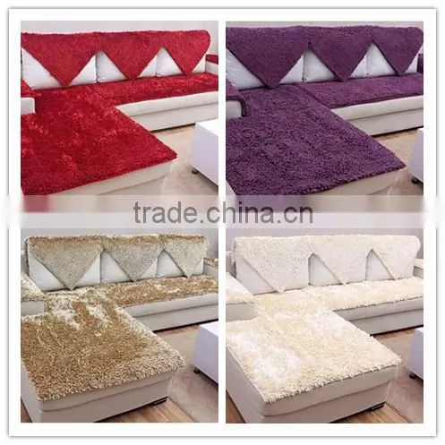 Chenille Material Chair Cover , Sofa Cover- Wine Red Color photo-2