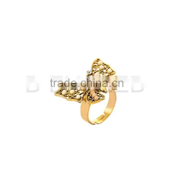 New Fashion Butterfly Ladies Gold Finger Ring photo-6