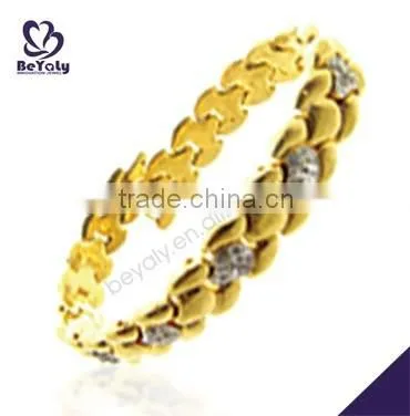 China Manufacturer 2015 Latest Stainless Steel Amber Stone Bracelet