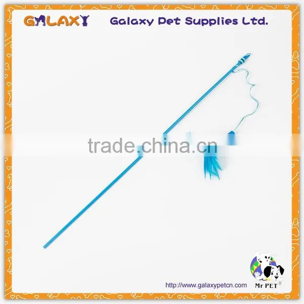 Fishing Rod Type Solid Color Feather Cat Teaser Stick Toy With Bell photo-5