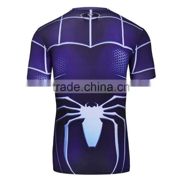 Amazing Spider Logo Shirt Marvel Lycra Compression Fitness Tees Wholesale In-stock Superhero T Shirt photo-3