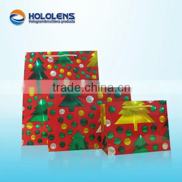Christmas Gift Bag With PET Multi-lens Film