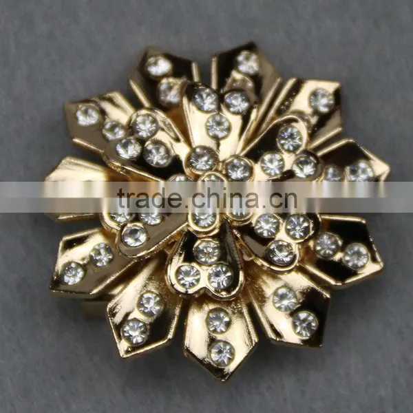 New Metal Alloy Rhinestone Brooch Pin