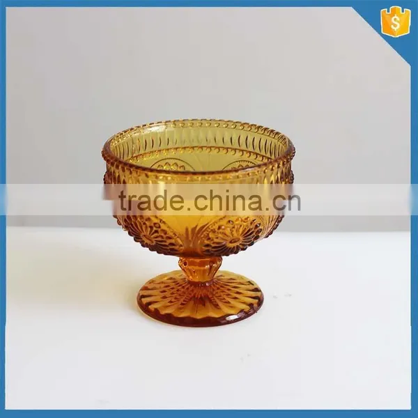 Stand Sunflower Mid-east Model Glass Ice Cream Bowl photo-6