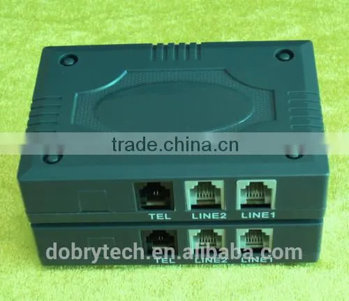 Phone Route Line Selector Black Carrier Select Connects One Phone Two Lines photo-3