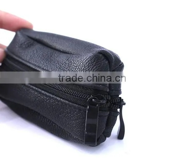 Genuine Leather Coin Bag Two Zipper Closure With Key Ring Since 1997 photo-4