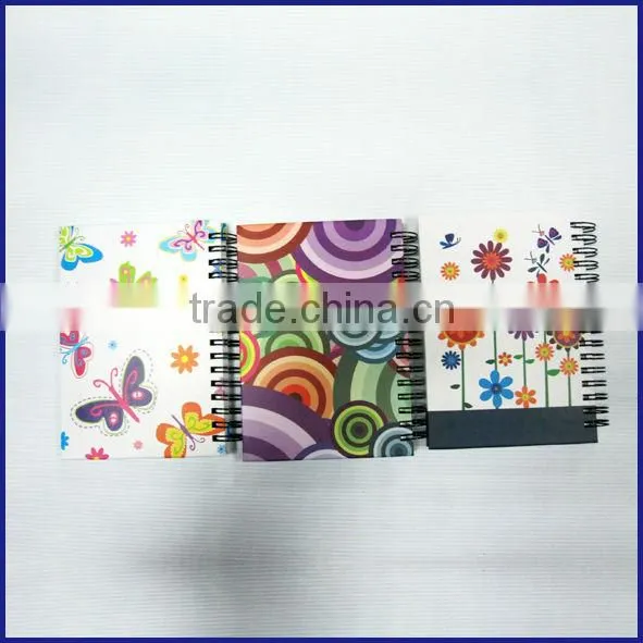 A6 Hot Stamping Hardcover Double Wire Wide Ruled Spiral Notebook photo-2