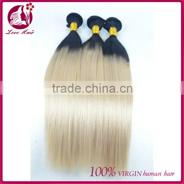 7A Unprocessed Virgin Malaysian Two Tone Human Hair Weave Bundles no Shed no Tangle for White Women