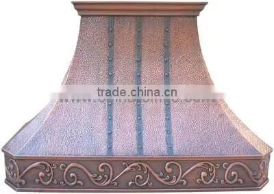 Copper Range Hood With Strips