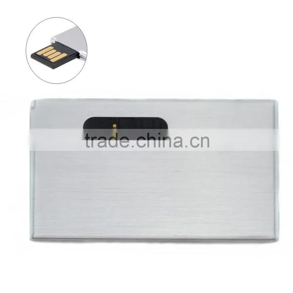 Super Slim Aluminum Material USB Flash Drive Push Button,Grade A Chips Credit Card Business USB Memory Stick Custom Painting photo-4