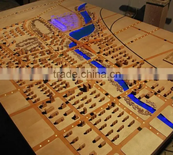 Wood Material Architectural Planning Model , Wood Block Model Maker photo-5