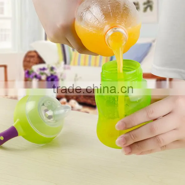 Fashional Design 240ml Children Water Bottle Baby Plastic Bottle for Kids Training Drink photo-3