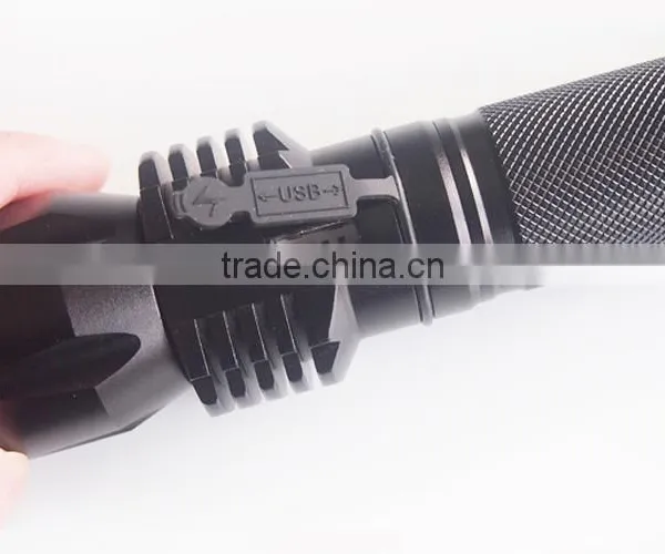 10W Rechargeable CREE Super Bright Flashlight With Phone Charging Funtion photo-3