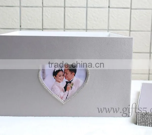 Excellent Large Wedding Card Boxes With Photo Frame on it photo-3