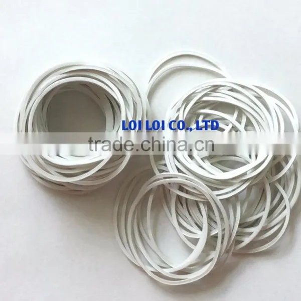 White Eco-friendly Natural Rubber Band / Elastic and Unbreakable Bands