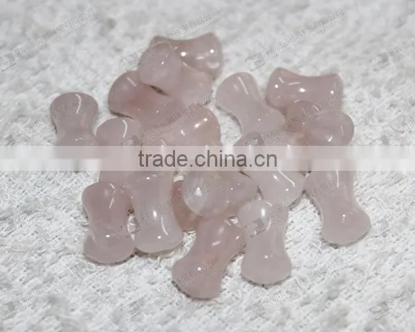 Hot Sale Natural Rose Quartz Ear Piercing Jewelry,double Flare Ear Plugs photo-3