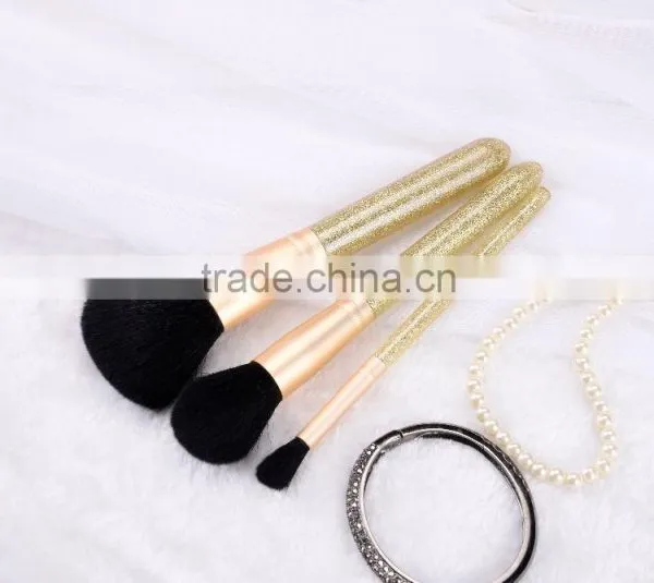 3pcs Kabuki Glitter Makeup Brush Set,synthetic Makeup Brush Set Professional photo-3