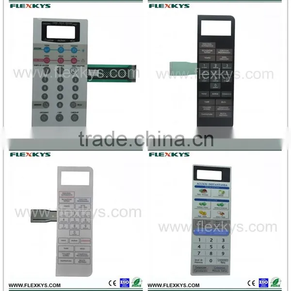 Grease Resistant Microwave Oven Membrane Switch With Silver Circuit and Rear Adhesive photo-5