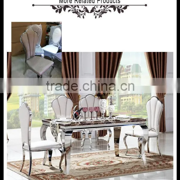 Modern High Class Dining Room Stainless Steel Chair photo-6