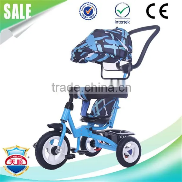 China Tricycle Wholesaler Air Wheels Child Metal Tricycle With Canopy photo-3