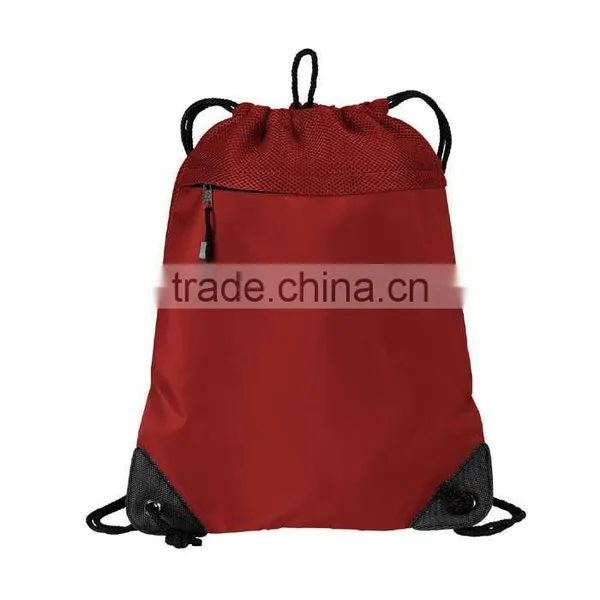 Polyester Microfiber Pack With Mesh Trim Drawstring Bag photo-6