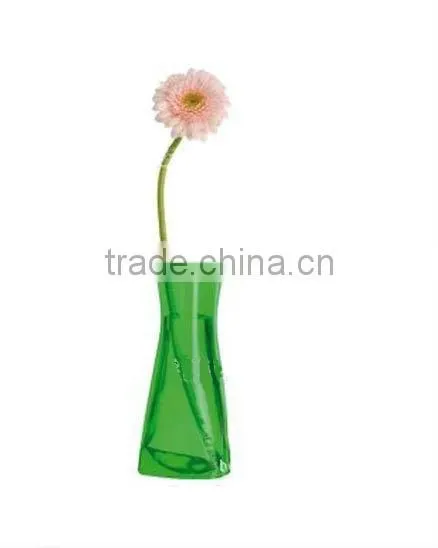 OEM design PVC foldable vase /collapsible flower vase