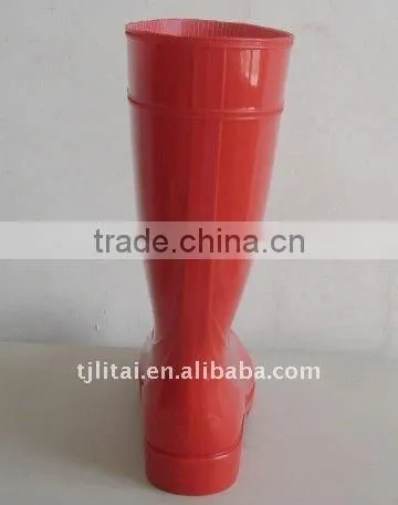 2015 NEW Transparent Waterproof PVC Rain Boots ,red Rain Boot photo-3