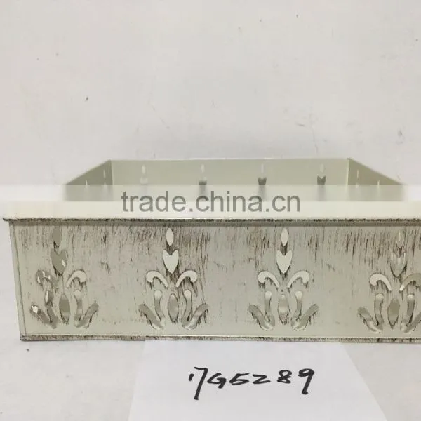 Cheap Wholesale Retro Metal Good Design Coconut Outdoor Square Planter Big Flower Pots With Flowers photo-4
