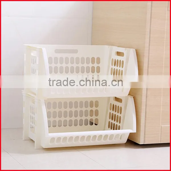 Plastic Stacking Stackers Storage Baskets Veg Rack 2 Tier Vegetable photo-4