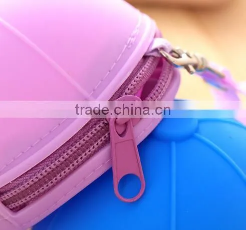 Cy277 Women Coin Purse Silicone Bag Cap Hat Candy Color Zipper Bag Cute Girls Coin Purse Key Holder Case Bags photo-5