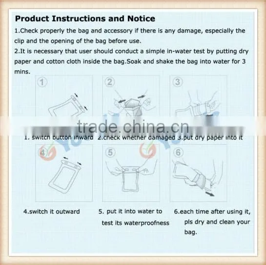 5.7 Inch Waterproof PVC Diving Bag Underwater Pouch Case For Galaxy s5 For Galaxy Note 3 2 s4 Fit for S6/s6 Edge photo-5