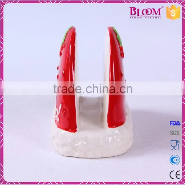 Small Christmas Ceramic Hat Desgin Napkin Holder photo-2