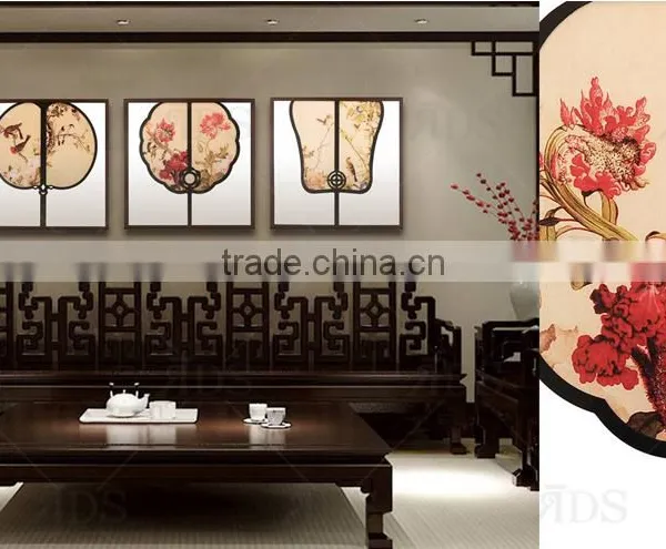 Framed Handmade Chinese Fan Canvas Wall Art photo-4