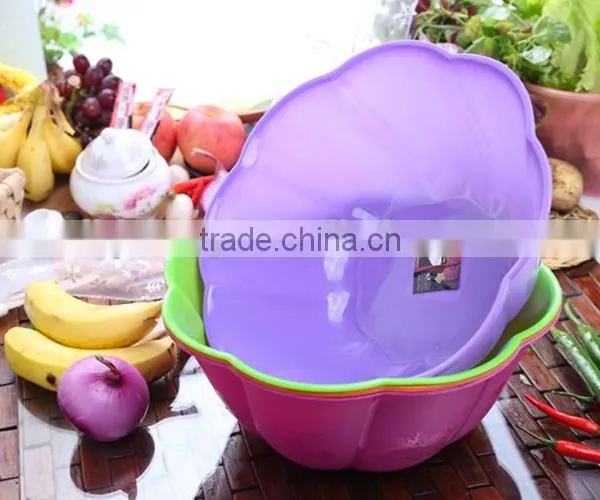 Plastic Vegetable Fruit Storage Basket for Kitchen,sink Kitchen Basket Washing Round Plastic Fruit Caddy Storage photo-6