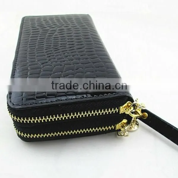 Ladies' Croco Fashion PU Leather Wallet photo-4