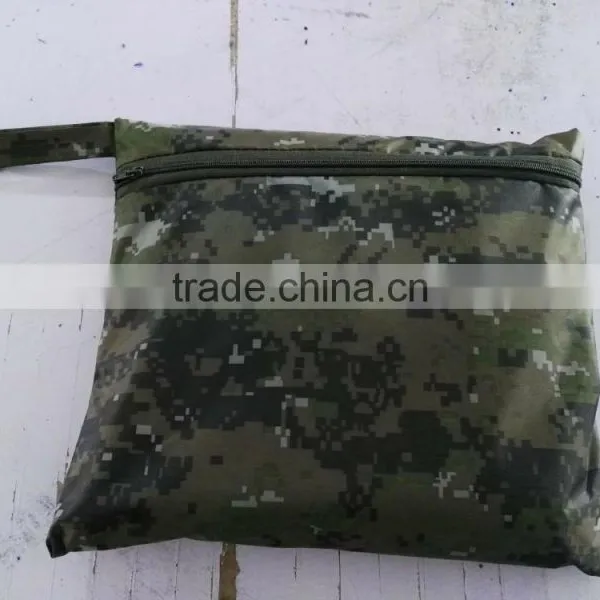 4000 Hydrostatic Pressure Waterproof PU PVC Coated Military Camouflage Rain Poncho photo-6