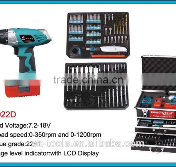 OK-Tools China Manufacturer 3 Drawers Combination Aluminum Package ToolsSet With Cordless Drill photo-2