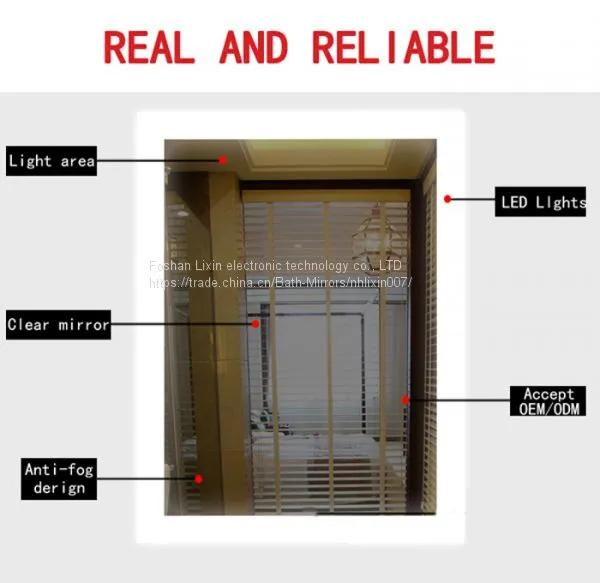 LED Light up Mirrors , Backit Mirrors With Heating Pad for Anti Fog photo-2