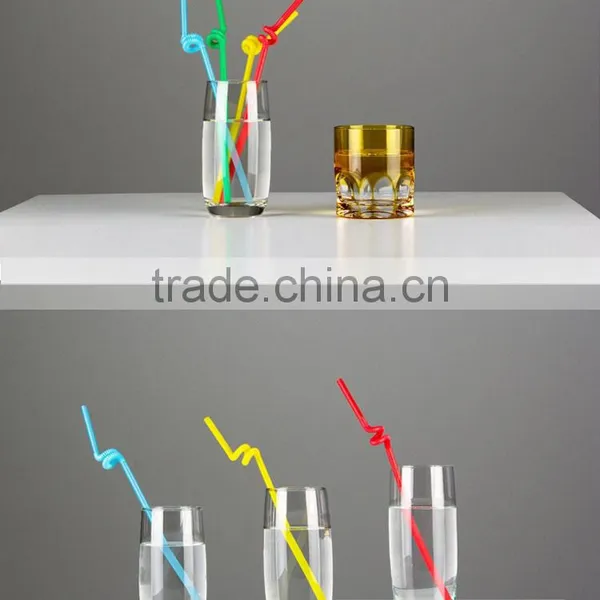 100pcs a Bag Flexible Colorful Plastic Drinking Straw photo-3