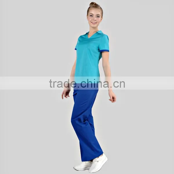 New Design Light Blue Hospital Nurse Uniform photo-5