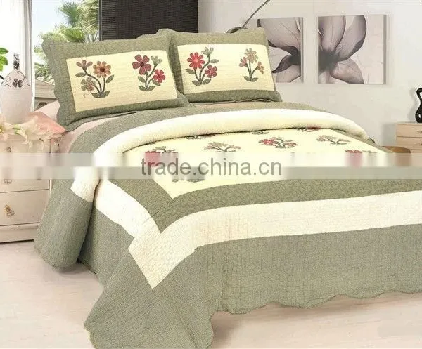 Cotton printed patchwork quilt sets bedspreads