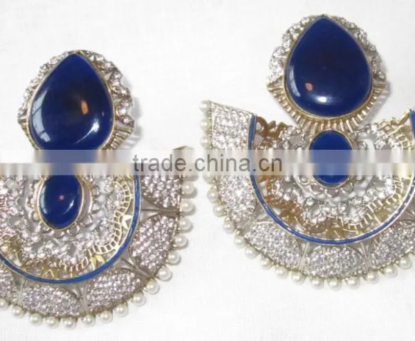 Sterling Silver Blue Gemstone Dangler EARRING Pair photo-4