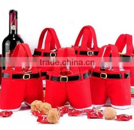 SANTA PANT CHRISTMAS STOCKING GIFT Sack TREAT BAG FILLER XMAS TREE CANDY BAG DIY photo-2