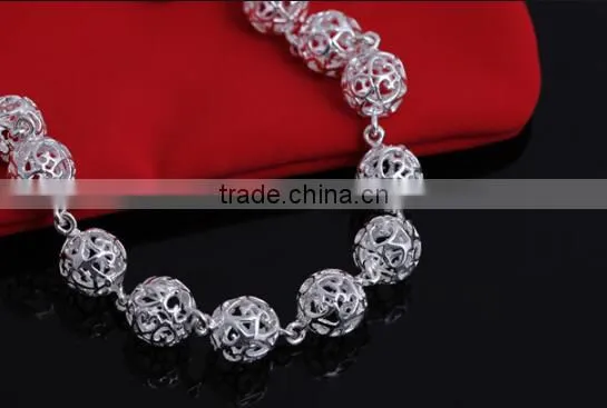Zm33718a Girls Elegant Sliver Plated Hollow Hand Bracelet Ladies Jewelry Accessories photo-6