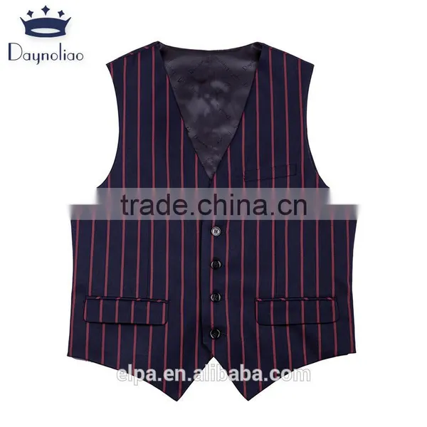 Daynoliao 2016 Double Breasted Vertical Stripe T/R Material Hot Sale Offical Men's Suits photo-4