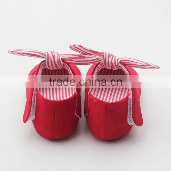 Girls Dance Red Faux Soft Leather Baby Shoes photo-3