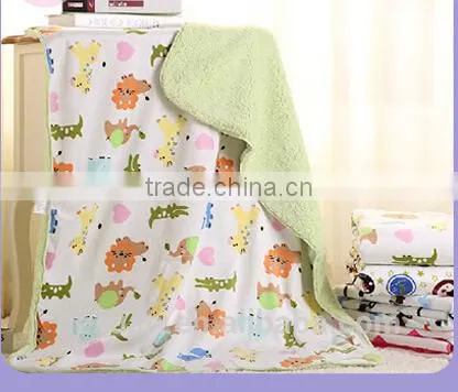 Double Polar Fleece Blanket Baby Blanket Gift Set Many Designs You Can Choose photo-5