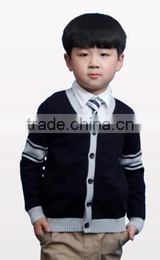 Boys Black Cotton Primary School Sweater