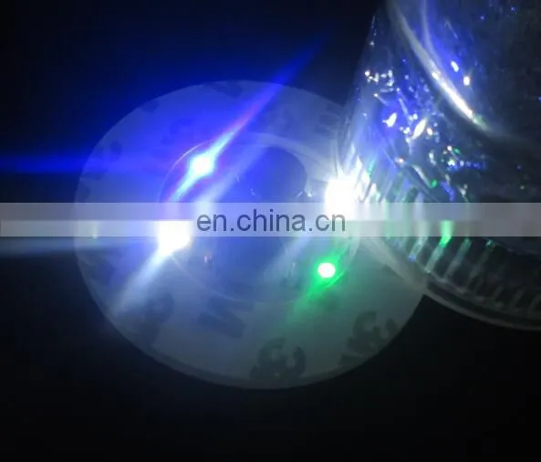 ABS Super Thin 100*10mm Good Quality Led Bottle Coaster Bar Coater Led Flashing Coaster photo-2